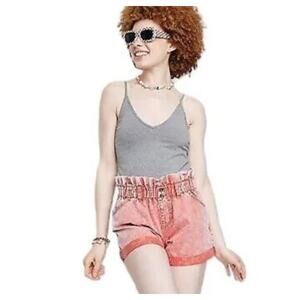 Wild Fable High -Rise Pull-On Paperbag Shorts Dark Orange Women’s S NWT